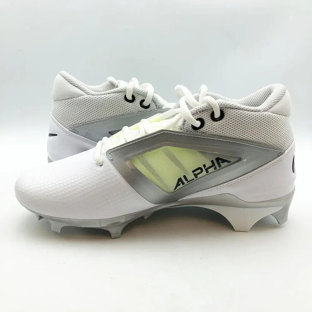 Nike Mens Alpha Menace 4 Pro Molded Football Cleats Size 11.5 White Black NWOB